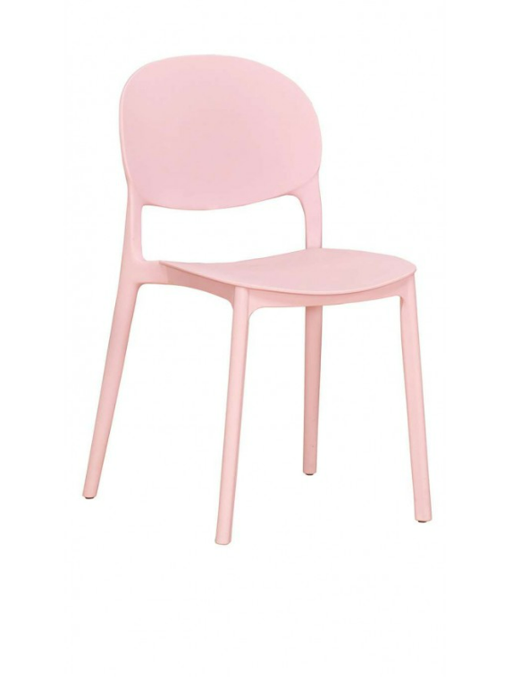 929-8伊恩淺粉色餐椅坐寬39.5坐深41坐高44公分