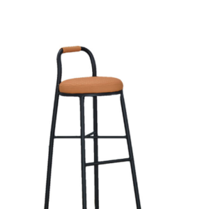 934-6胡達橘色皮面吧台椅坐寬35坐深28坐高76公分