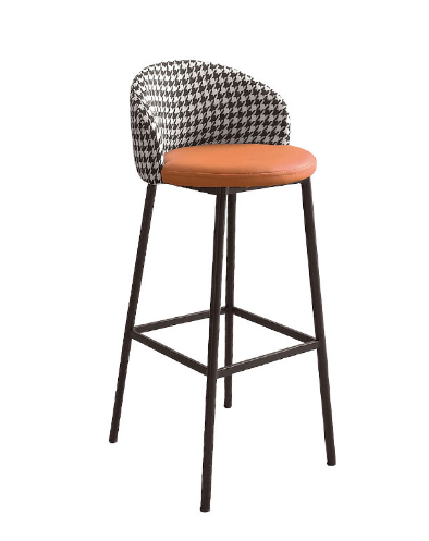 934-2馬西橘色皮面吧台椅