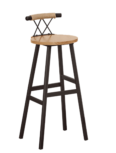 933-4蔚山實木吧台椅坐寬34坐深33坐高74公分