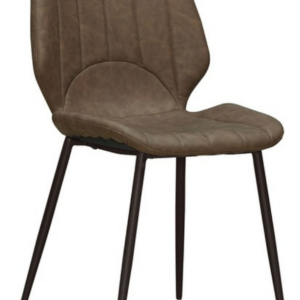 926-2耶寧雲彩棕色皮餐椅坐深40坐高45公分