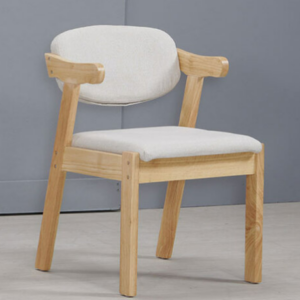 932-8翰居原木色實木布面扶手椅坐寬44坐深41坐高46公分  材質說明 ⊙布套不可拆洗、 高密度泡棉+高級進口麻布+橡膠木實木打造、