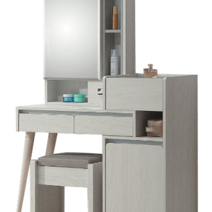 C551-10 艾維斯2.65尺伸縮鏡台(全組含框+椅子+櫃)