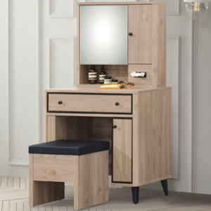 C585-4 艾維2.7尺鏡台(整組.含椅)