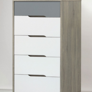 C599-11 肯詩特淺灰雙色2尺小五斗櫃