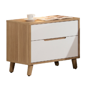 C601-5 肯詩特烤白雙色床頭櫃(單只)
