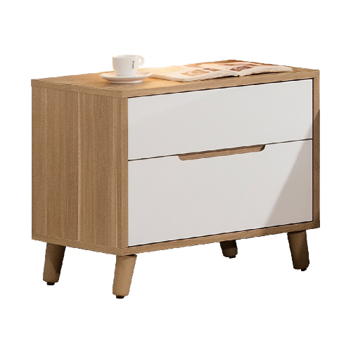 C601-5 肯詩特烤白雙色床頭櫃(單只)