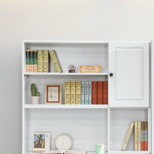 C879-1 愛黛兒烤白書桌上座