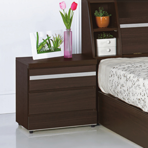 C620-7 凱恩胡桃二抽床頭櫃(單只.全木心板.玻)