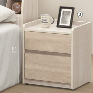 C612-3 芙妮淺白雙色床頭櫃(單只)