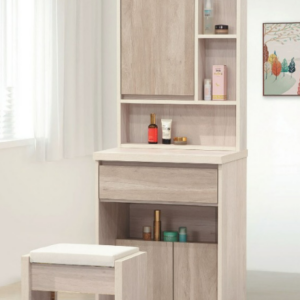 C612-4 芙妮淺白雙色2尺鏡台(含椅)