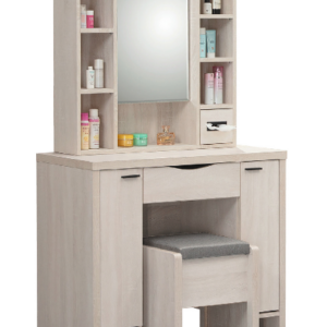 C566-4 麗寶白雲橡鏡台(含椅.共3件)