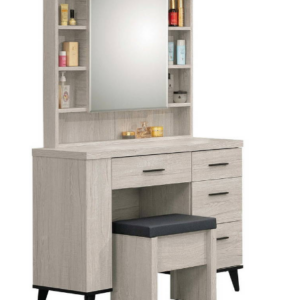 C615-4 洛瑪白橡木3.2尺鏡台 (含椅/全組)