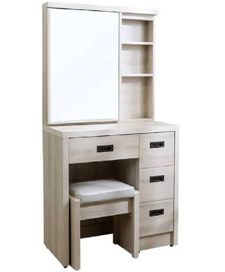 C620-15 伊格白桃木鏡台(推鏡含椅)