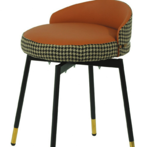 C631-3 千鳥格布化妝凳(可360度轉動)