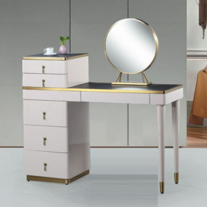 C629-6 S1011香檳色化妝台(含鏡不含凳)