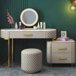 C629-4 B59 化妝台(全組.恕不拆賣.含鏡.含椅子)