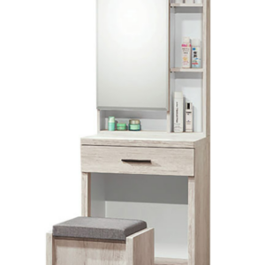 C637-3 凱特古橡木2尺鏡台(含椅)