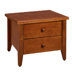 C658-6 克莉絲淺胡桃色床頭櫃(全實木.鋼珠滑軌)