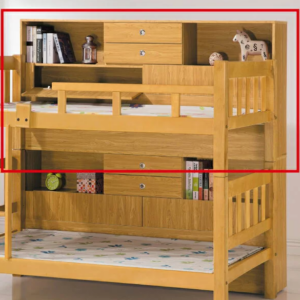 C665-3 赤陽色床頭櫃(單只)(全木心板貼赤陽色玻麗漆)