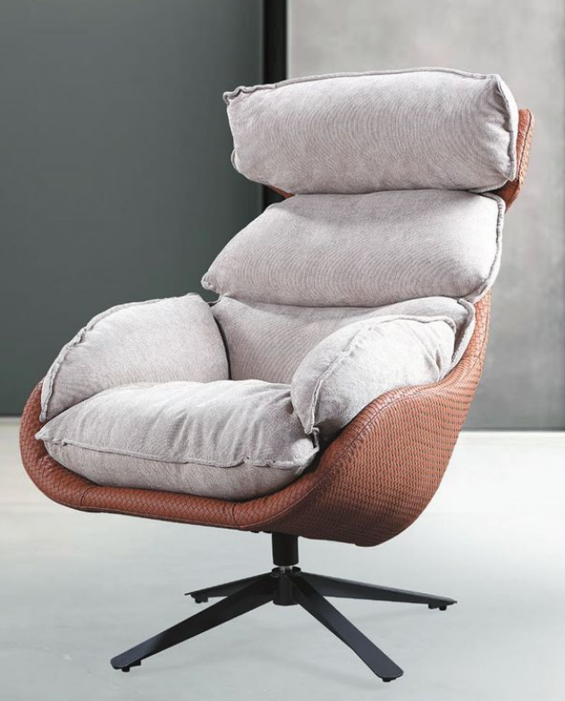 C730-1 2307旋轉休閒椅(米黃)