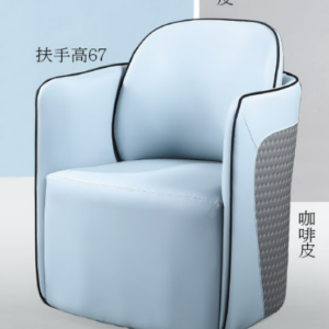 C733-5 609灰皮休閒椅