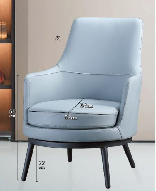 C731-7 D-401休閒椅(灰皮)