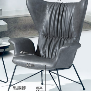 C732-1 AO16C休閒椅(深灰皮)