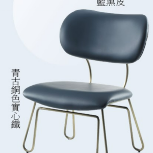 C734-10 FA-1005B休閒椅(藍黑皮)