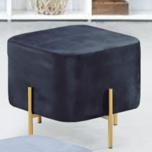 C738-6 T02絨布小方凳(黑)