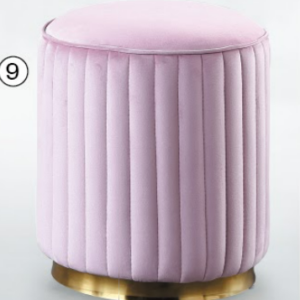 C738-13 T08絨布小圓凳粉