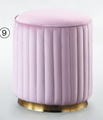 C738-13 T08絨布小圓凳粉
