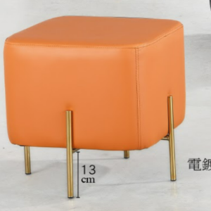 C738-7 SH-1822 方凳(金腳.桔皮)