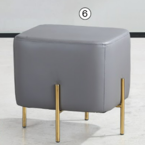 C738-9 SH-1822 方凳(金腳.灰皮)