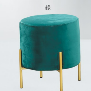 C738-10 T201小圓凳(絨布綠)