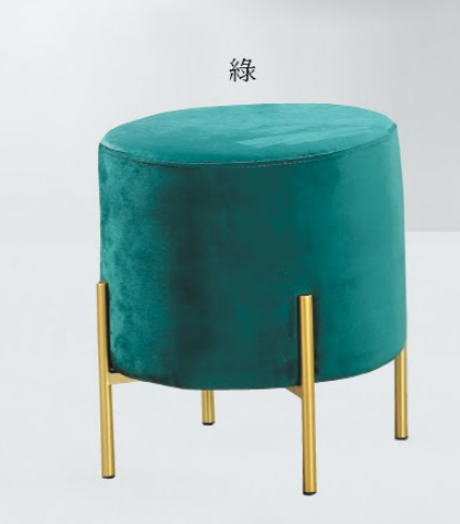 C738-10 T201小圓凳(絨布綠)