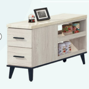 C240-4 洛瑪白橡木茶邊几(仿石紋)