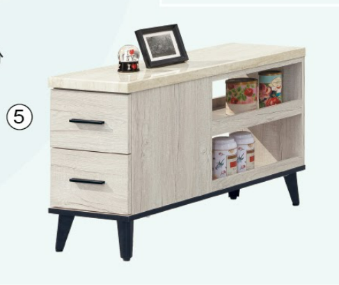 C240-4 洛瑪白橡木茶邊几(仿石紋)