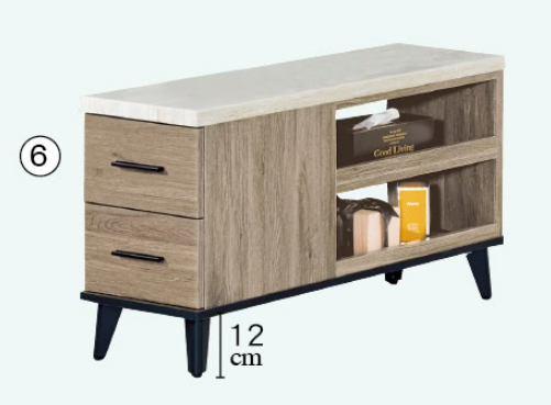 C278-6 芮茲灰橡木茶邊几(仿石紋)