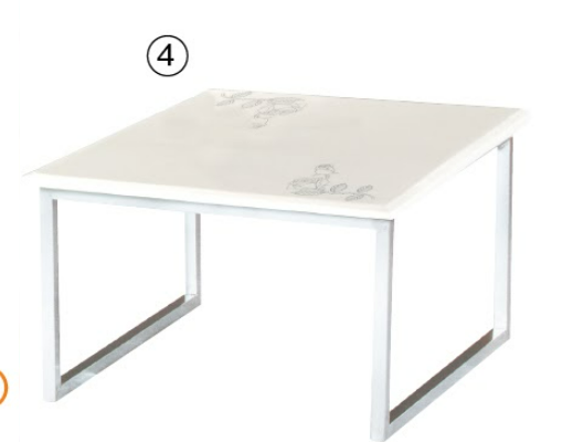 C254-10 888玫瑰花小茶几(含石面 另有雪山岩板可供選擇)