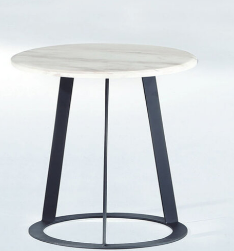 C273-2 16-06 爵士白小圓几(含石面)