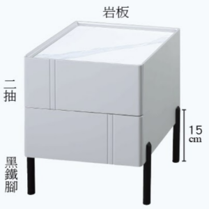 C281-11 G8009  淺灰床頭櫃