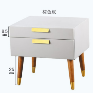 C279-11 6005-1 床頭櫃(棕色皮)