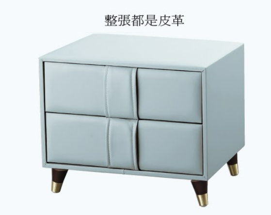 C279-17 654 挪威藍床頭櫃(含5MM清玻璃)