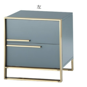 C279-7 401 床頭櫃 (MDF 左 金腳灰色)