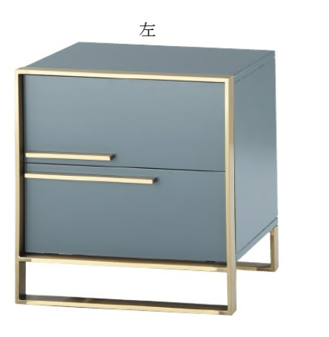 C279-7 401 床頭櫃 (MDF 左 金腳灰色)