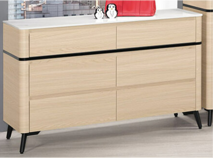 A1185-6 艾維斯4尺岩板六斗櫃 桌面12MM岩板