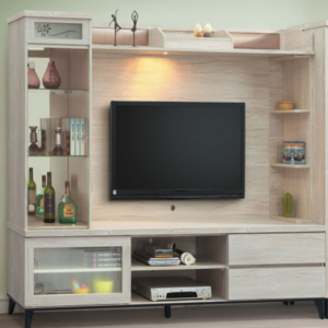 C291-5 炭燒白橡7尺高低櫃 全組