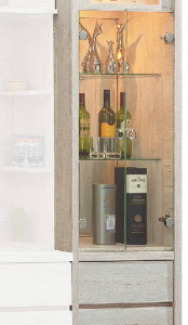 C291-6 炭燒白橡2尺展示櫃 抽屜