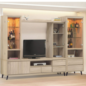 C291-1 寶雅橡木9尺高低櫃 全組